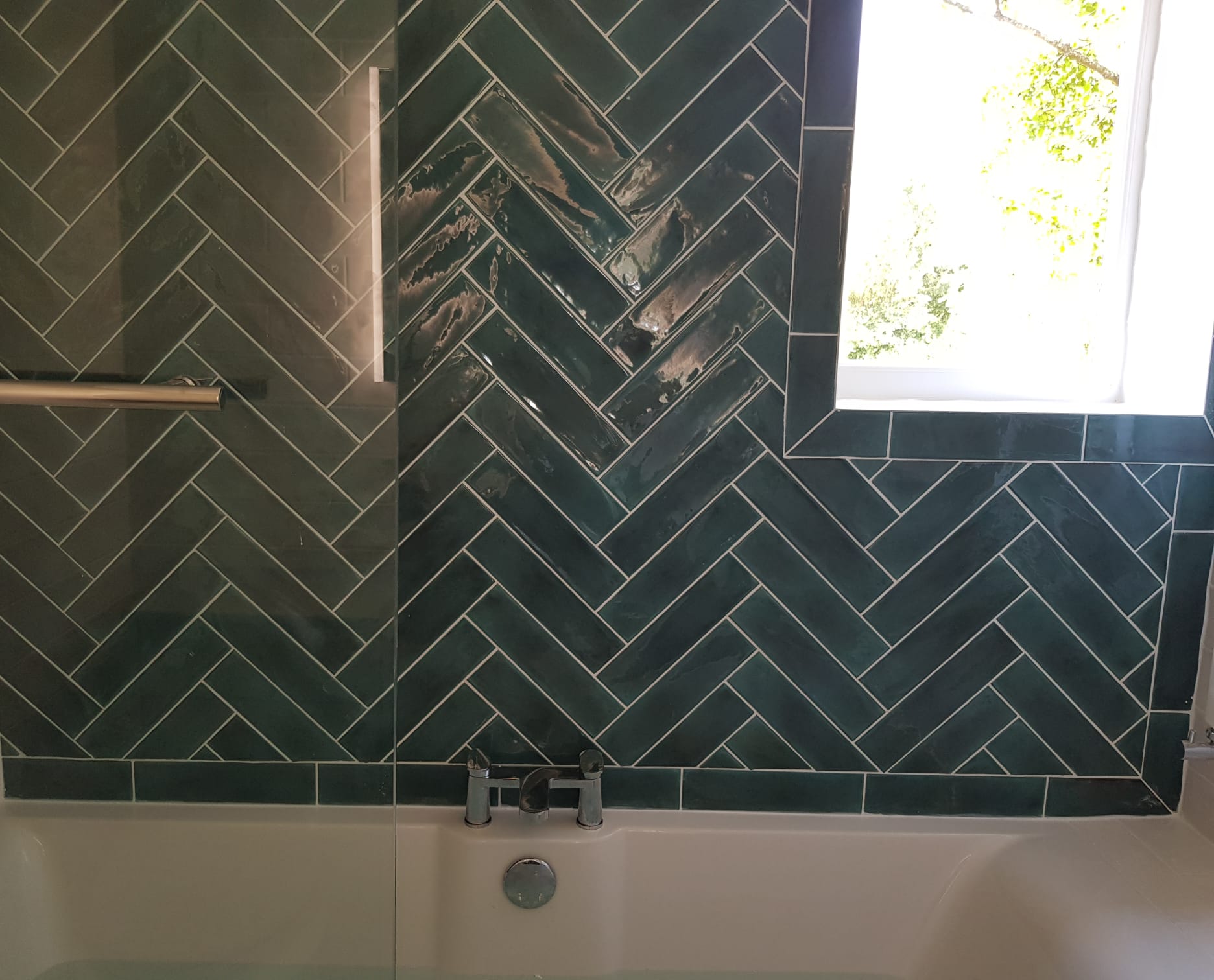 Bathroom fit-out with walk-in shower and modern fixtures