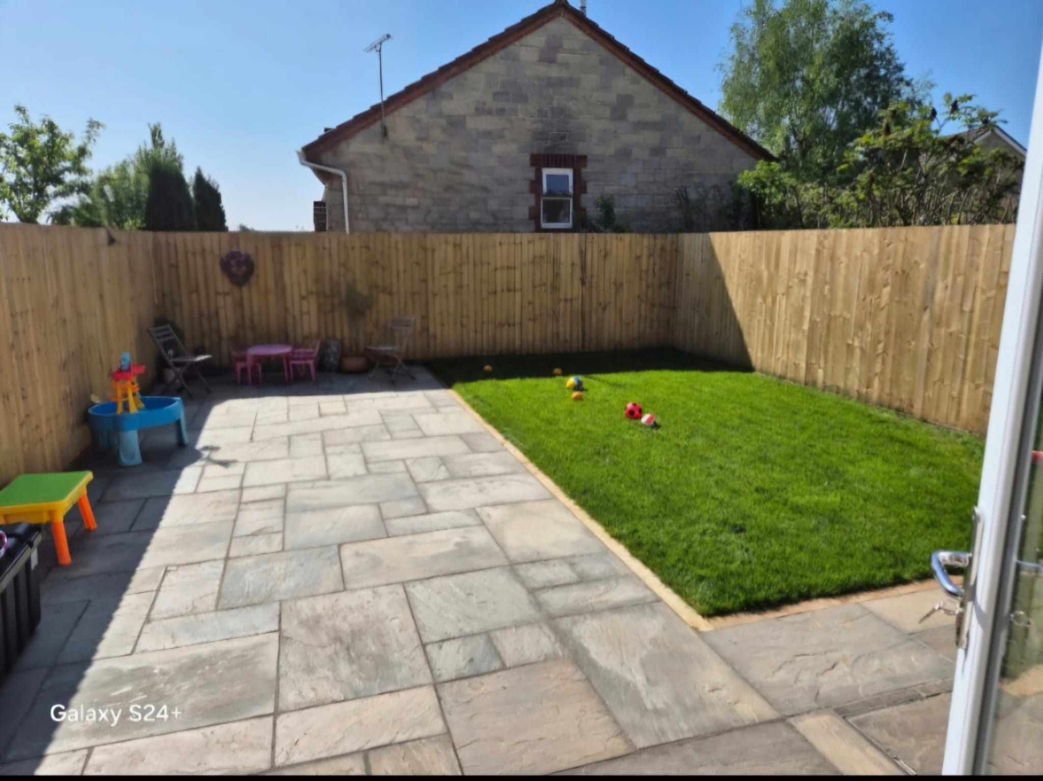 Patio and paving work in a Cardiff garden