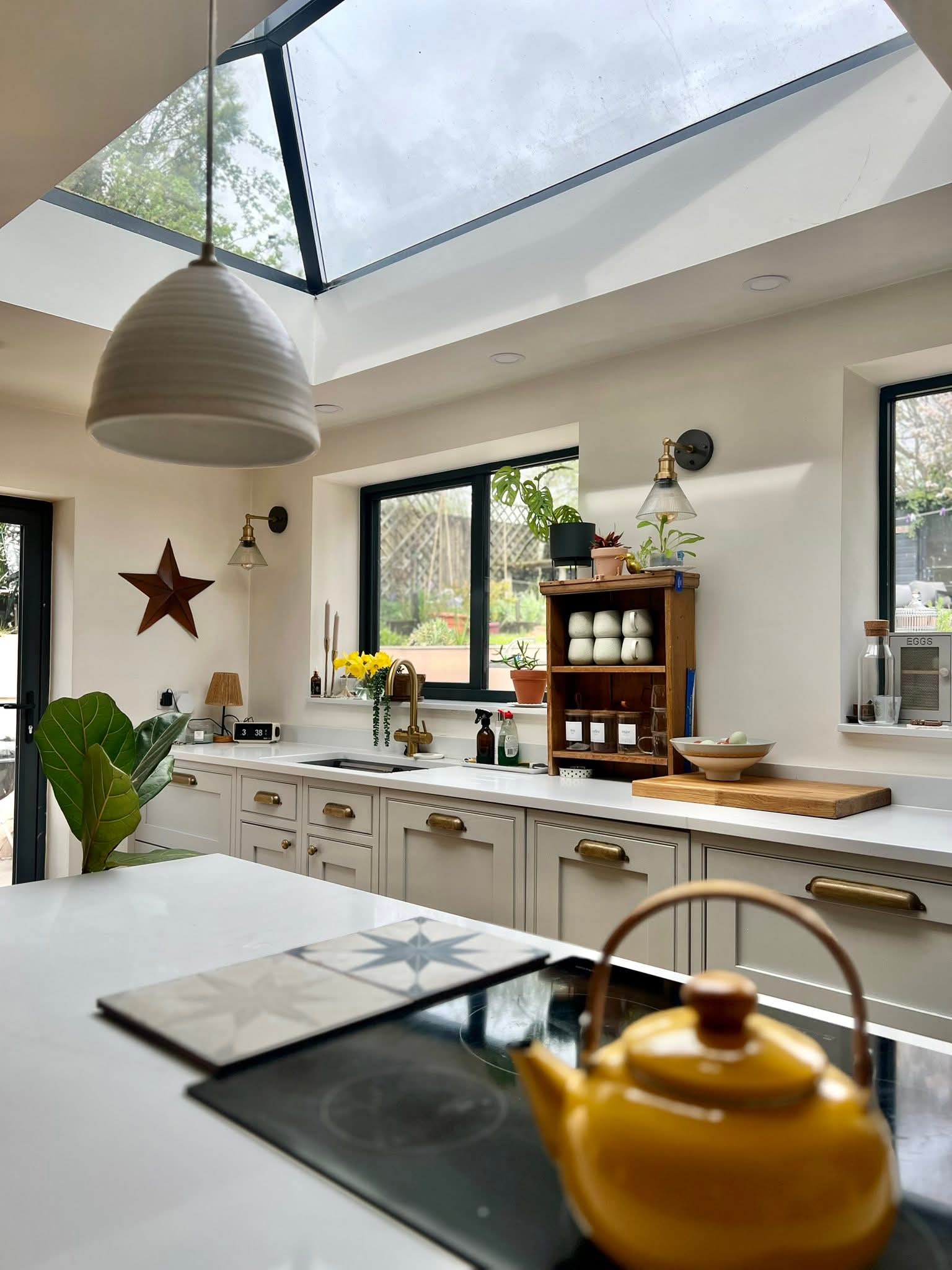 Kitchen renovation with new cabinetry and worktops
