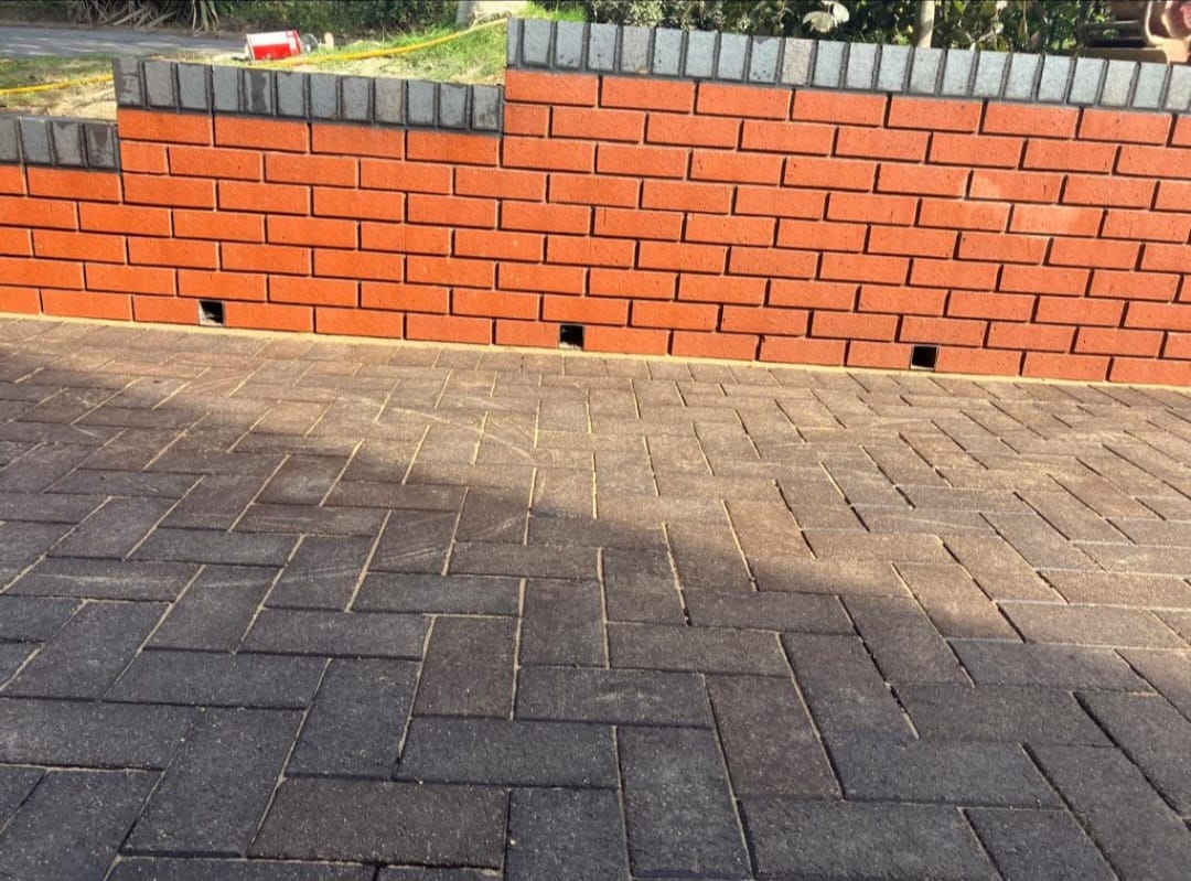 Outdoor project with new patio and garden features